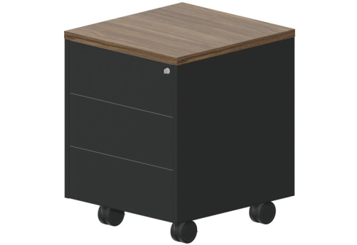 Тумба мобильная Грегори, цвет орех + антрацит