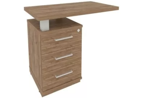 Тумба приставная с топом левая, цвет дуб табак
