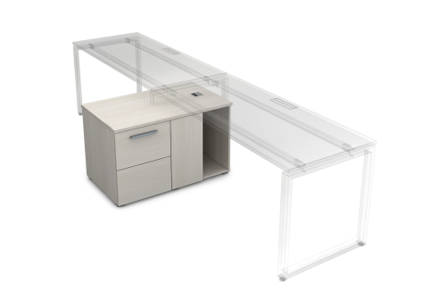 Тумба двухсторонняя Платинум Персонал, цвет слоновая кость