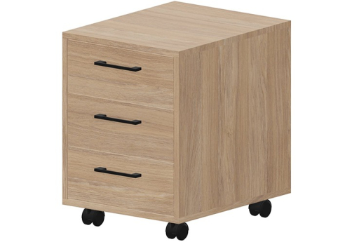 Тумба мобильная усиленная Мейлон, цвет светлый дуб