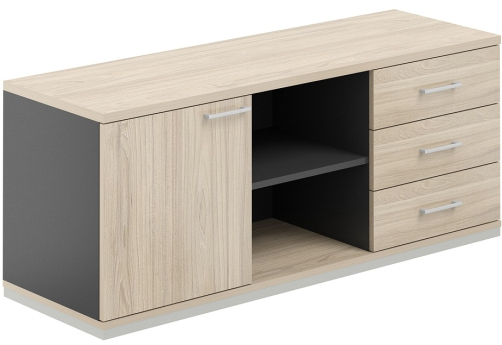 Тумба сервисная с замком Фламинго, цвет антрацит + акация