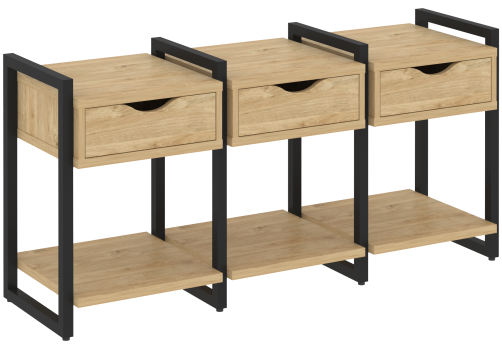 Тумба наборная вариант 4 Европа, цвет тиквуд светлый + черный