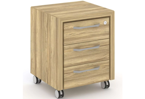 Тумба мобильная (3 ящика), цвет гикори