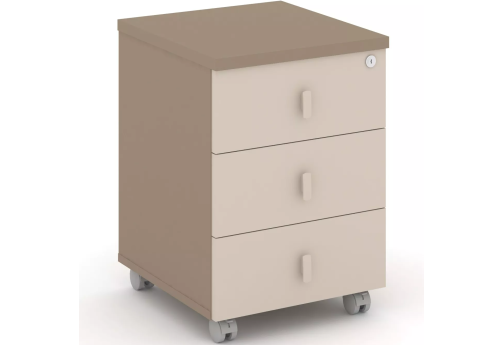 Тумба мобильная, цвет латте + капучино