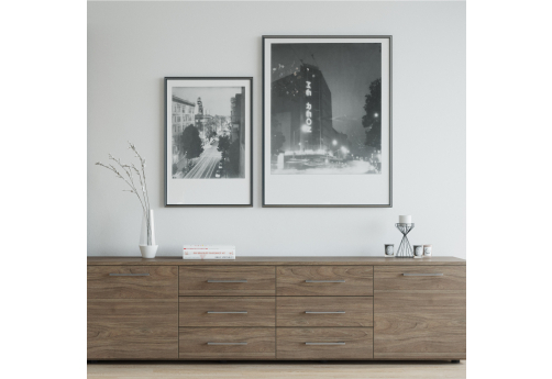 Греденция (6 ящиков и 2 глухие двери) Платан, цвет вяз