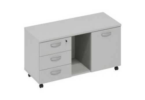 Тумба для оргтехники Мира Нумо, цвет серый