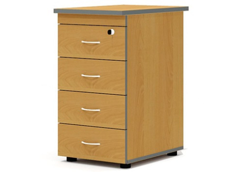 Тумба приставная (4 ящика с замком) Колибри, цвет ольха