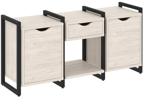 Тумба наборная вариант 7 Европа, цвет денвер светлый + черный