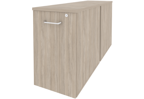 Тумба двойная низкая выдвижная приставная/опорная, цвет дуб аттик