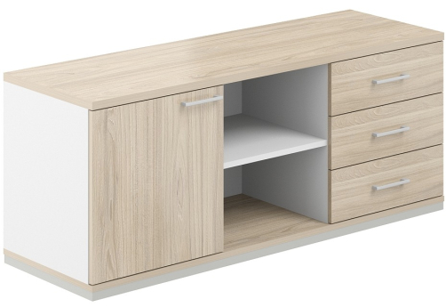 Тумба сервисная с замком Фламинго, цвет белый + акация