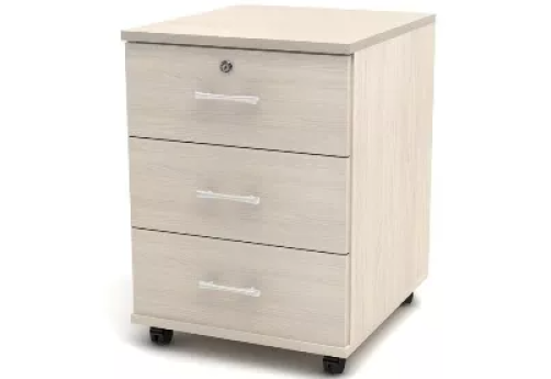 Тумба мобильная с замком, цвет дуб молочный