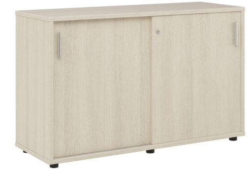 Тумба с раздвижными фасадами, цвет дуб светлый