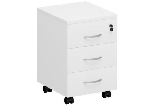 Тумба подкатная Прайм, цвет белый