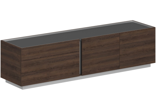 Тумба опорная приставная левая, цвет дуб темный