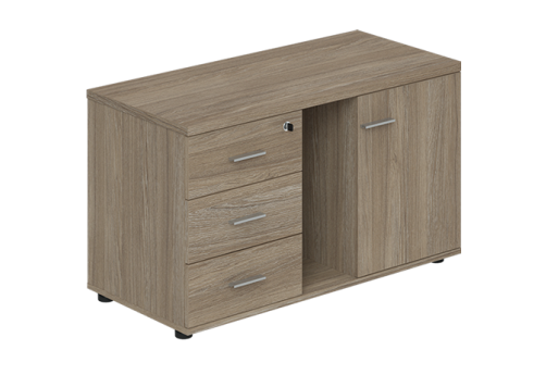 Тумба сервисная левая (на опорах) Камелот, цвет темный дуб