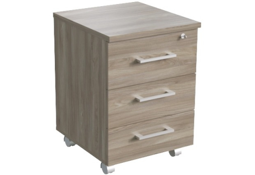 Тумба подкатная, цвет светлый дуб