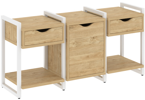 Тумба наборная вариант 6 Европа, цвет тиквуд светлый + белый