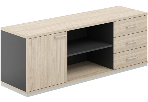 Тумба сервисная с замком Фламинго, цвет антрацит + акация