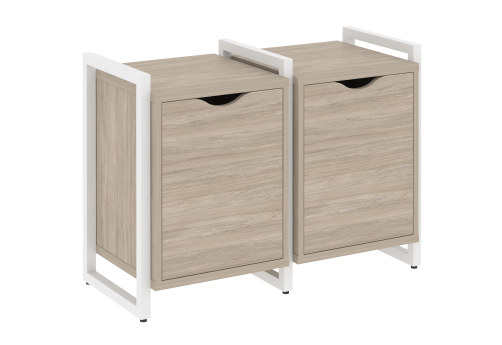 Тумба наборная вариант 2 Европа, цвет дуб аттик + белый