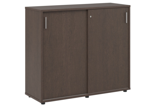 Тумба с раздвижными фасадами, цвет дуб темный