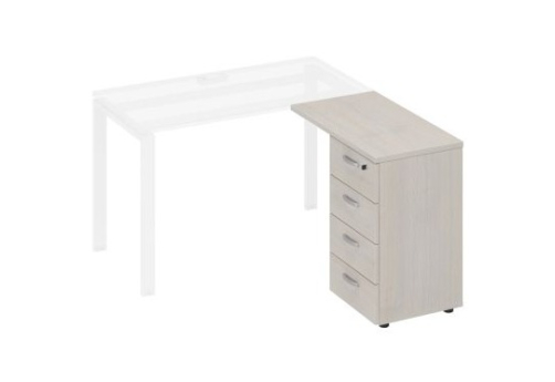 Тумба приставная (4 ящика) Мира Нумо, цвет дуб шамони