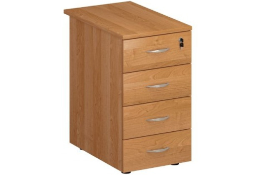 Тумба приставная 4 ящика с центральным замком Тарли, цвет ольха