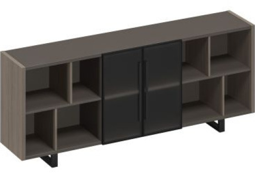 Греденция Британия, цвет дуб + серый