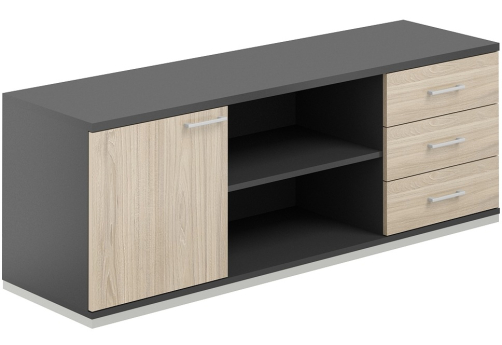 Тумба сервисная с замком Фламинго, цвет антрацит + акация