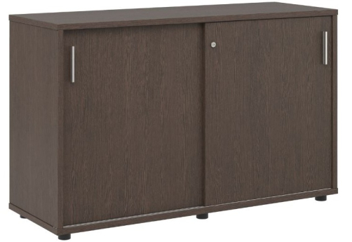 Тумба с раздвижными фасадами, цвет дуб темный
