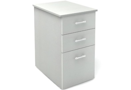 Тумба приставная (3 ящика) КР-КМ37, цвет серый