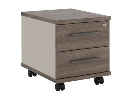 Тумба подкатная 2 ящика, цвет дуб шамони темный