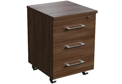 Тумба подкатная 3 ящика, цвет темный дуб