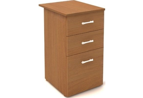 Тумба приставная (3 ящика) КР-КМ36, цвет орех