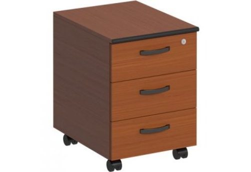 Тумба мобильная с центральным замком Линси, цвет орех