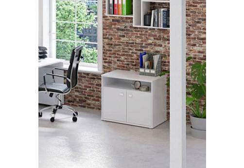 Тумба под оргтехнику сервисная Дельта, цвет белый