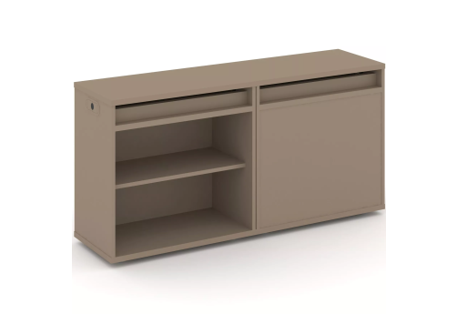 Тумба двойная с топом (набор №4, вариант 2), цвет латте + сатин