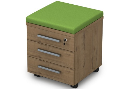 Тумба подкатная Платинум Персонал, цвет тиковое дерево