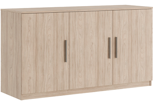 Креденция 3 двери с древесным фасадом Виенсо, цвет вяз
