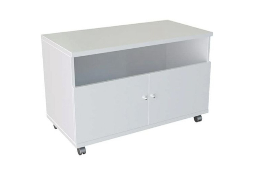 Тумба сервисная с нишей, цвет белый