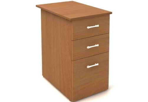 Тумба приставная (3 ящика), цвет орех