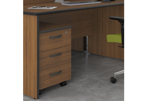 Тумба мобильная с замком Линси, цвет орех