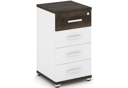 Тумба опорная/приставная 4 ящика Динен, цвет дуб мали-белый