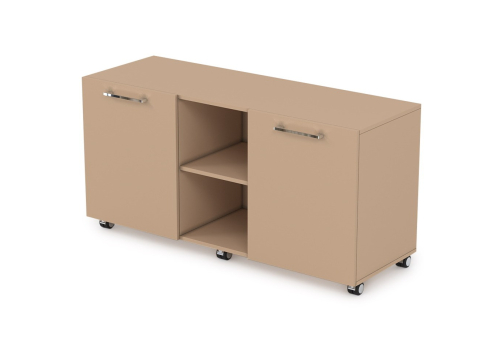 Тумба сервисная мобильная с нишей Кенвуд Конференц, цвет мокко