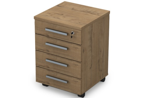 Тумба подкатная Платинум Персонал, цвет тиковое дерево