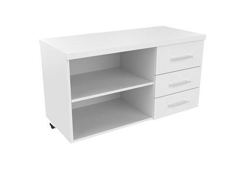 Тумба стационарная для оргтехники Брента, цвет белый