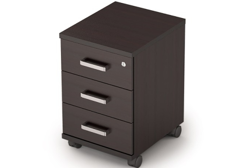 Тумба выкатная усиленная с замком Деко, цвет венге