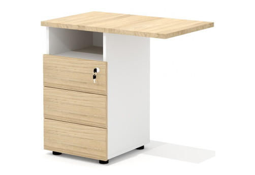 Тумба приставная Некста, цвет вяз + белый