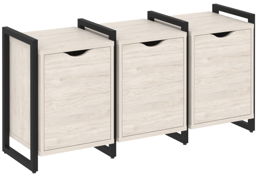 Тумба наборная вариант 5 Европа, цвет денвер светлый + черный