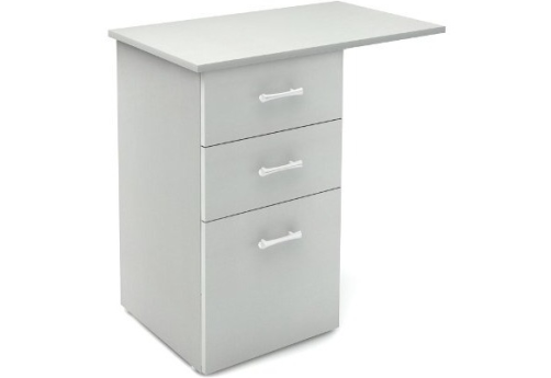 Тумба приставная (3 ящика), цвет серый