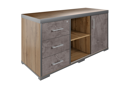 Тумба сервисная Спарта, цвет дуб вотан + оникс